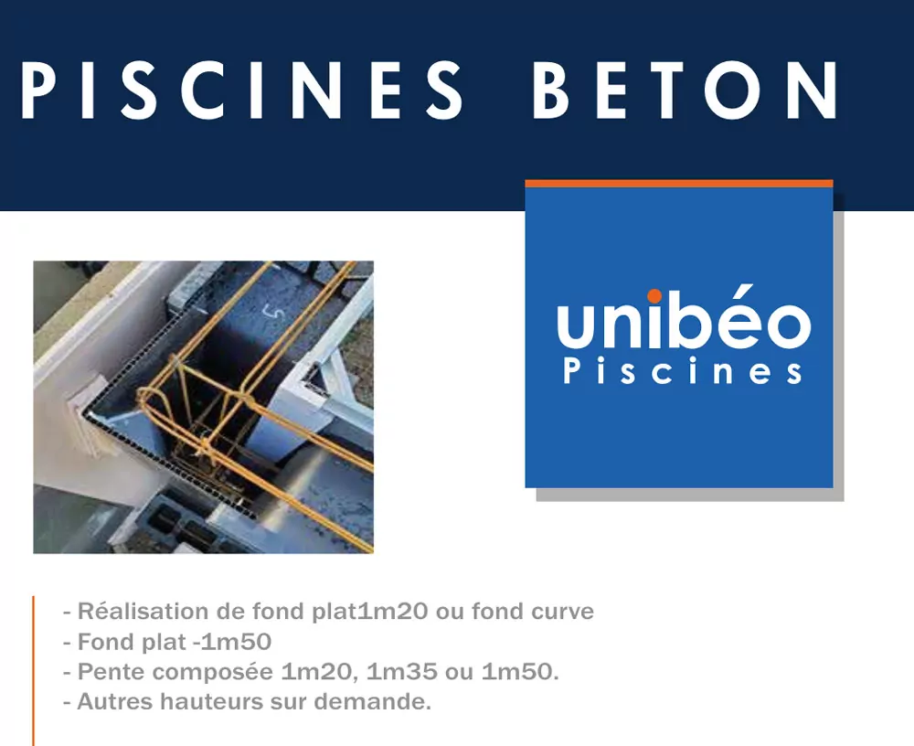 Un feraillage Poteau sur Plaquette UNIBEO