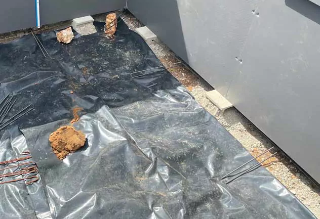 Le ferraillage initial de notre Piscine UNIBEO